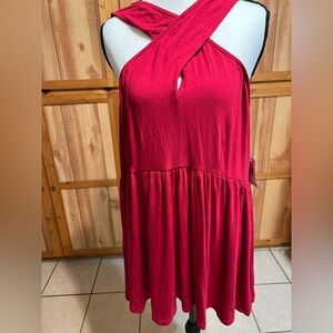 Torrid Strapless Red keyhole top valentine NWT